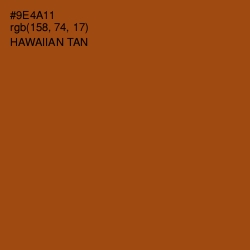 #9E4A11 - Hawaiian Tan Color Image