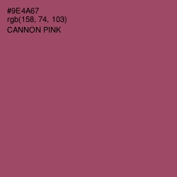 #9E4A67 - Cannon Pink Color Image