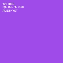 #9E4BE9 - Amethyst Color Image