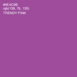 #9E4C9B - Trendy Pink Color Image