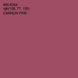 #9E4D64 - Cannon Pink Color Image