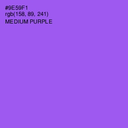 #9E59F1 - Medium Purple Color Image