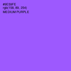 #9E59FE - Medium Purple Color Image