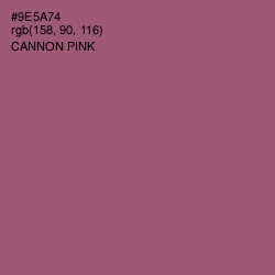 #9E5A74 - Cannon Pink Color Image