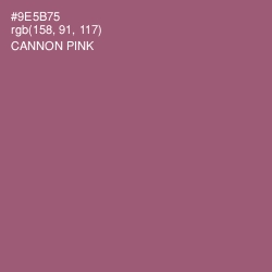 #9E5B75 - Cannon Pink Color Image