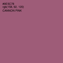 #9E5C78 - Cannon Pink Color Image