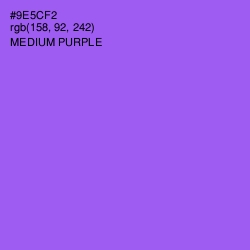 #9E5CF2 - Medium Purple Color Image