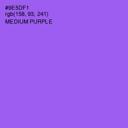 #9E5DF1 - Medium Purple Color Image