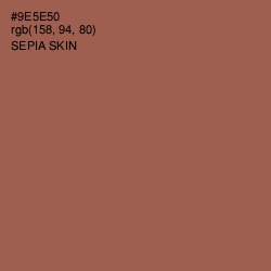 #9E5E50 - Sepia Skin Color Image