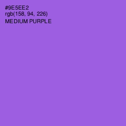 #9E5EE2 - Medium Purple Color Image