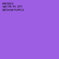 #9E5EE3 - Medium Purple Color Image