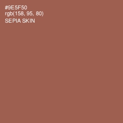 #9E5F50 - Sepia Skin Color Image