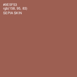 #9E5F53 - Sepia Skin Color Image