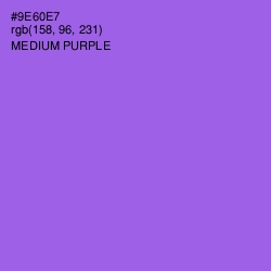 #9E60E7 - Medium Purple Color Image