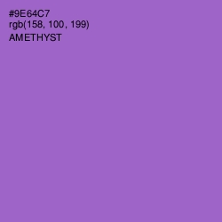 #9E64C7 - Amethyst Color Image