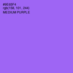 #9E65F4 - Medium Purple Color Image