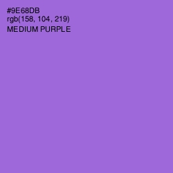 #9E68DB - Medium Purple Color Image