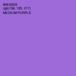 #9E69D9 - Medium Purple Color Image