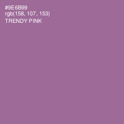 #9E6B99 - Trendy Pink Color Image