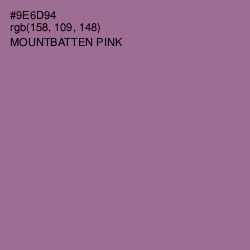 #9E6D94 - Mountbatten Pink Color Image