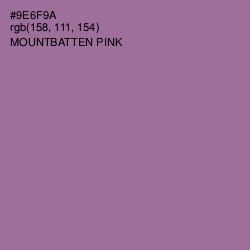 #9E6F9A - Mountbatten Pink Color Image