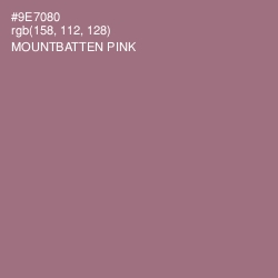 #9E7080 - Mountbatten Pink Color Image