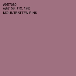 #9E7080 - Mountbatten Pink Color Image