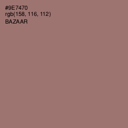 #9E7470 - Bazaar Color Image