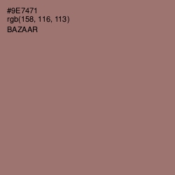 #9E7471 - Bazaar Color Image