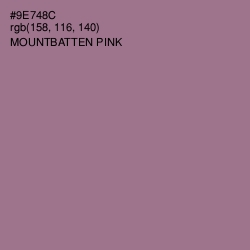 #9E748C - Mountbatten Pink Color Image