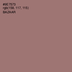 #9E7573 - Bazaar Color Image