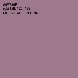 #9E788B - Mountbatten Pink Color Image