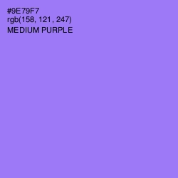 #9E79F7 - Medium Purple Color Image