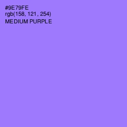 #9E79FE - Medium Purple Color Image