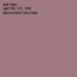 #9E7A80 - Mountbatten Pink Color Image