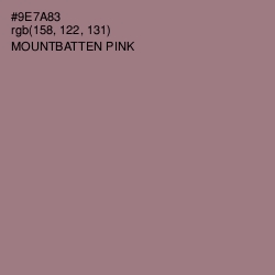 #9E7A83 - Mountbatten Pink Color Image