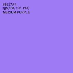 #9E7AF4 - Medium Purple Color Image