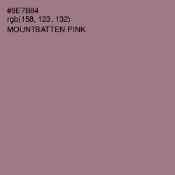 #9E7B84 - Mountbatten Pink Color Image