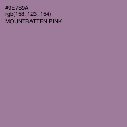 #9E7B9A - Mountbatten Pink Color Image