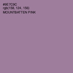 #9E7C9C - Mountbatten Pink Color Image