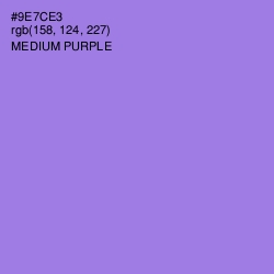 #9E7CE3 - Medium Purple Color Image