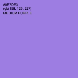 #9E7DE3 - Medium Purple Color Image