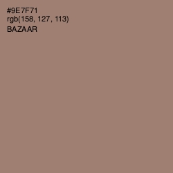 #9E7F71 - Bazaar Color Image