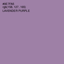 #9E7FA5 - Lavender Purple Color Image