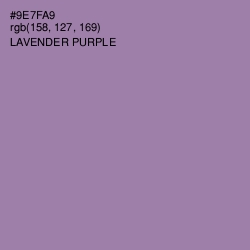 #9E7FA9 - Lavender Purple Color Image