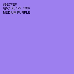 #9E7FEF - Medium Purple Color Image