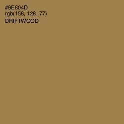 #9E804D - Driftwood Color Image