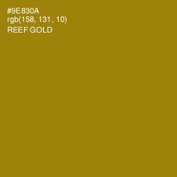 #9E830A - Reef Gold Color Image