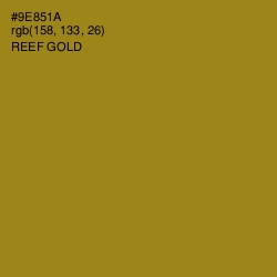 #9E851A - Reef Gold Color Image