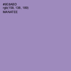 #9E8ABD - Manatee Color Image